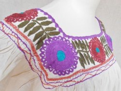 画像3: ✡メキシコ　アグアカテナンゴ村　手刺繍　ブラウス✡マンタ生地