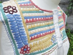 画像3: ✡メキシコ　アグアカテナンゴ村　手刺繍　ブラウス　長袖✡マンタ生地