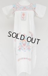☆メキシコ　プエブラ刺繍　チュニック☆マンタ生地