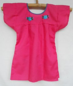 画像10: ✡子供用　メキシコ刺繍ワンピース✡着丈40cm