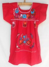 ✡子供用　メキシコ刺繍ワンピース✡110・120サイズぐらい着丈57cm