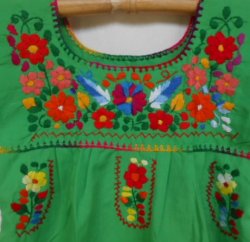 画像2: ✡子供用　メキシコ刺繍ワンピース✡着丈60cm