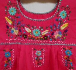 画像2: ✡子供用　メキシコ刺繍ワンピース✡着丈59cm