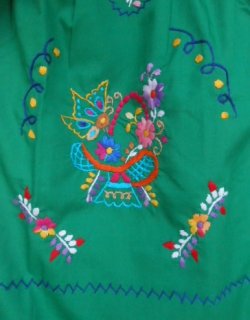 画像3: ✡子供用　メキシコ刺繍ワンピース✡着丈57cm