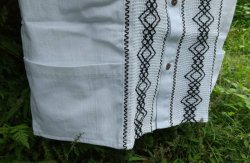 画像4: メキシコ　メンズ刺繍ブラウス　メキシカンメンズブラウス　ホワイト　シャツ