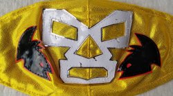 画像2: ☆メキシコ　ルチャリブレマスク　フェイスマスク　デザインマスク☆ドクトル・ワグナーJr　ゴールド/ホワイト