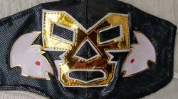 画像2: ☆メキシコ　ルチャリブレマスク　フェイスマスク　デザインマスク☆ドクトル・ワグナーJr　ブラック/ゴールド