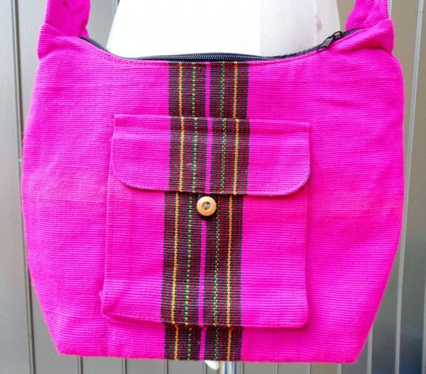 画像2: SALE!!10%OFF☆グアテマラ・ショルダーバック☆ピンク (2)