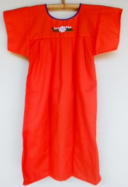 画像4: ✡子供用　メキシコ刺繍ワンピース✡着丈68cm (4)