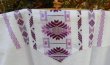 画像5: グアテマラ　メンズ刺繍クルタ　白地/紫刺繍 (5)