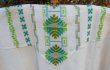 画像5: グアテマラ　メンズ刺繍クルタ　生成り地/緑刺繍 (5)