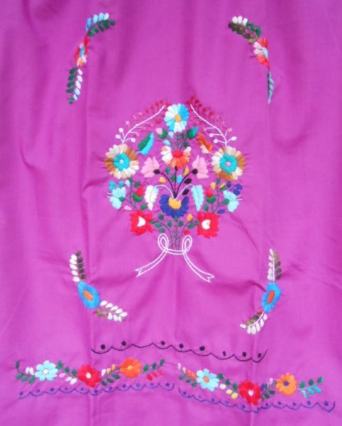 画像4: ☆メキシコ 手刺繍 ワンピース☆ (4)