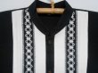 画像2: メキシコ　メンズ　スタンドカラー　刺繍　ブラウス　黒2　シャツ (2)