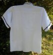 画像5: メキシコ　メンズ　スタンドカラー　織布（カラフル）付き　ブラウス　シャツ　ホワイト (5)