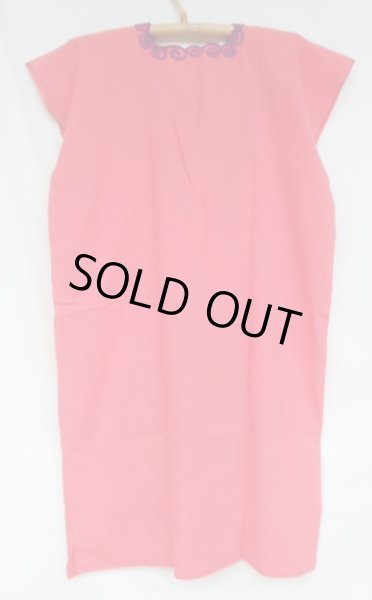 画像10: ☆メキシコ　シナカンタン村　刺繍　ワンピース　ピンク☆ (10)