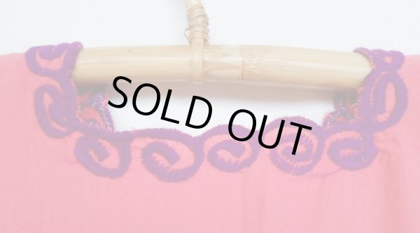 画像11: ☆メキシコ　シナカンタン村　刺繍　ワンピース　ピンク☆ (11)