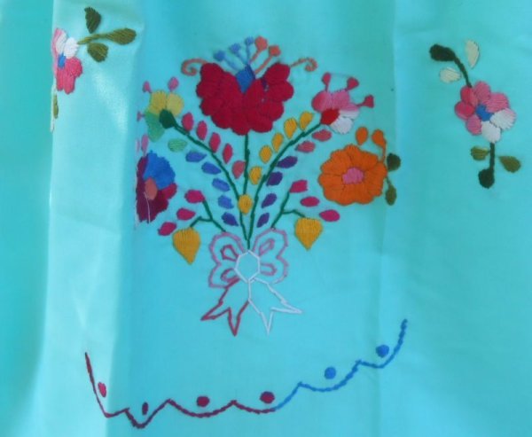 画像3: ✡子供用　メキシコ刺繍ワンピース✡着丈46cm (3)