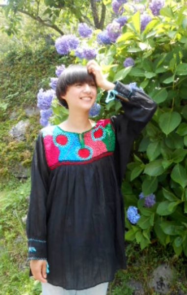 画像2: ✡メキシコ　アグアカテナンゴ村　手刺繍　ブラウス　チュニック✡ (2)