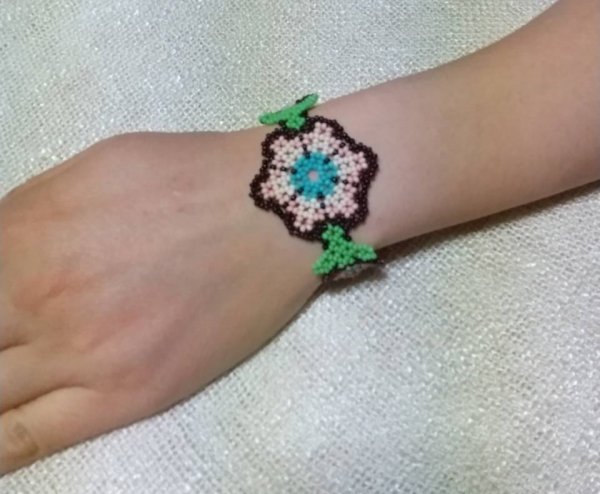 画像4: ☆メキシコ　ウイチョル族　ビーズ　ブレス☆ (4)