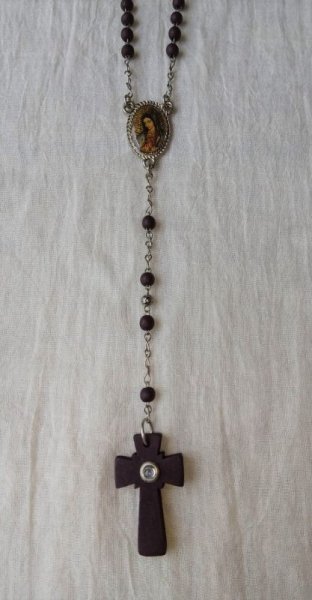 画像5: ☆マリア様　ロザリオ　ネックレス☆ローズ　小 (5)