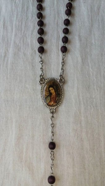 画像3: ☆マリア様　ロザリオ　ネックレス☆ローズ　小 (3)
