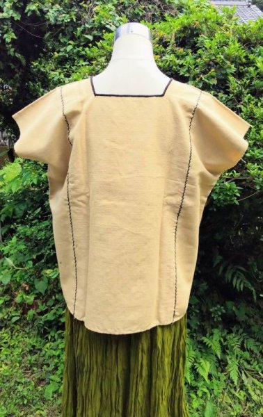 画像3: メキシコ　ララインサール村　手織り　刺繍　ウィピルブラウス　　 (3)