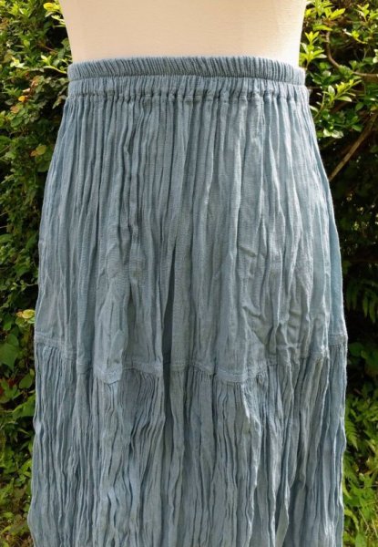 画像3: ☆メキシコ　クリンクル　マーメイドスカート☆グレー (3)